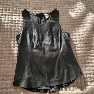 DL  1961 Leather Tank Top Black Small